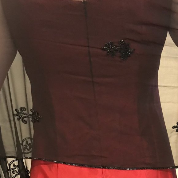 Hand beaded/sequined sheer shawl/pashmina - Picture 7 of 8